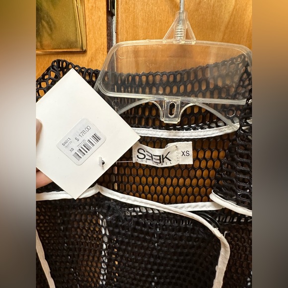 LF SEEK The Label Fishnet Trench Coat - Picture 3 of 5